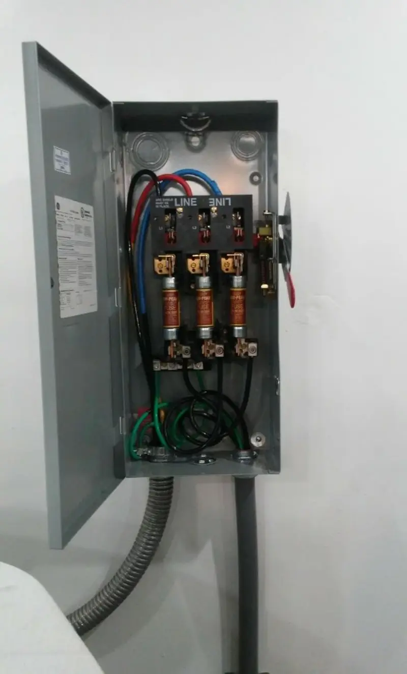 Three-phase disconnect switch installed for Electrical Wiring & Rewiring in Northwood